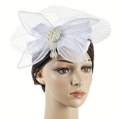 Satin Bowknot Head Piece With Duck Billed Clip Fascinator