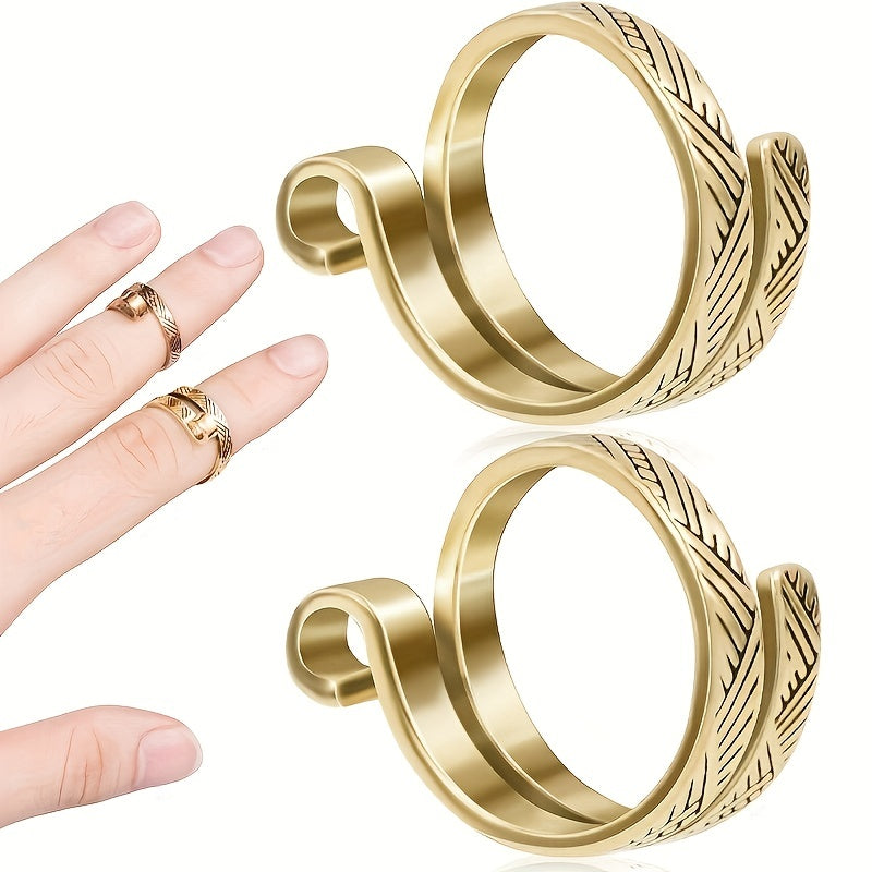Adjustable Crochet Tension Ring Finger Clip Crochet Thimble