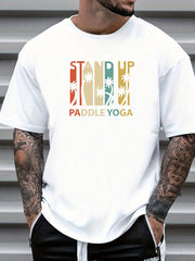 Men's Graphic Crew Neck T-Shirt for Summer