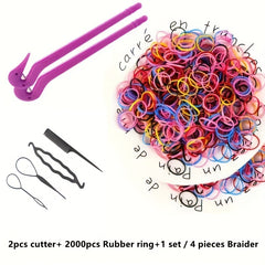 Hair Braider Rubber Band Set Combo