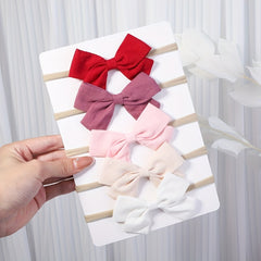 5pcs Baby Girls Bowknot Headband Hairband Princess Hair Accessories