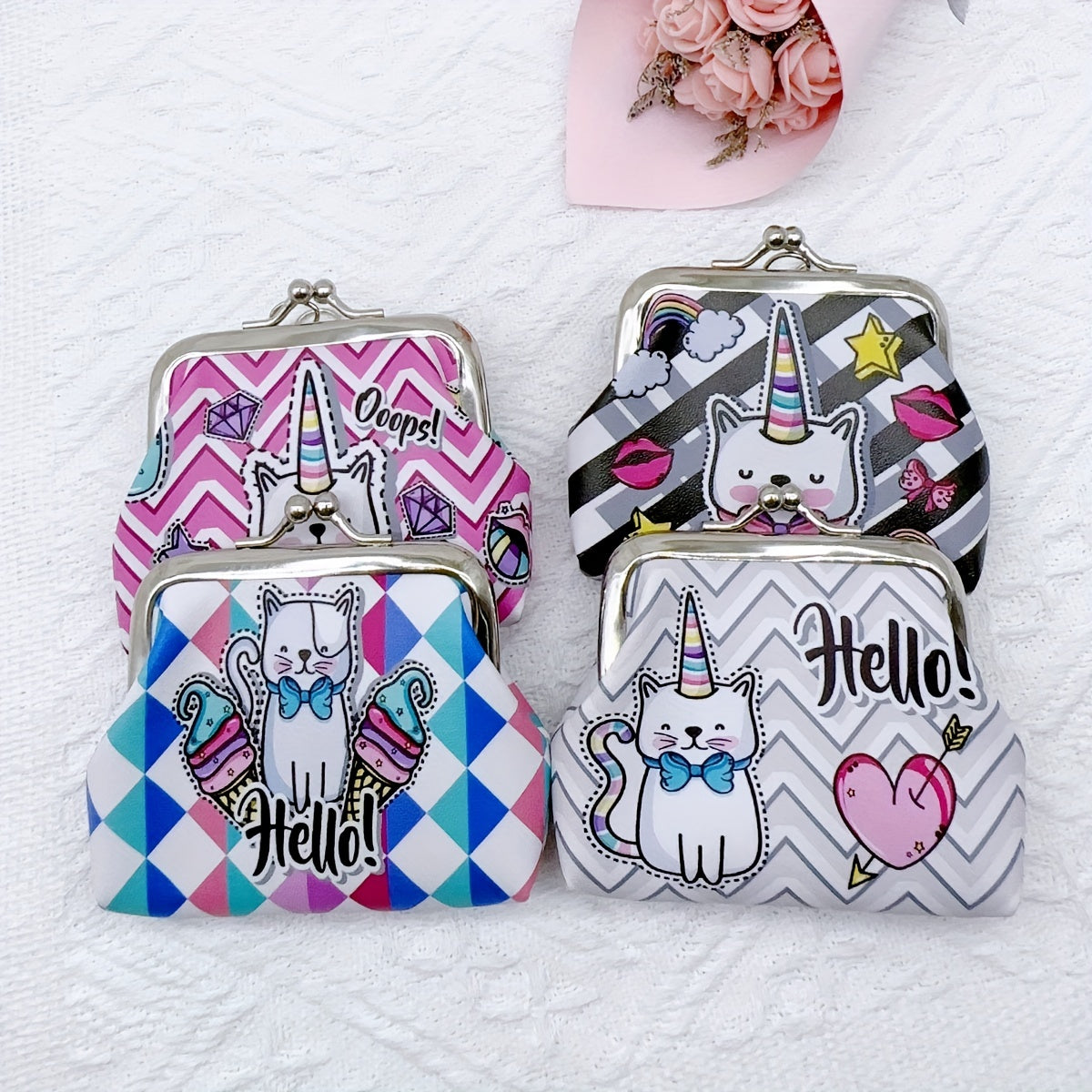 Cat Pattern Coin Purse Bag Birthday Gift