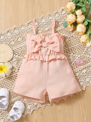 Baby Girls Bowknot Cami Romper Summer Clothes