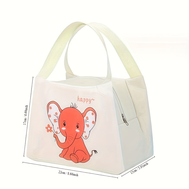 Cartoon Tote Bento Bag Thermal Insulated Lunch Bag Portable Picnic Bag