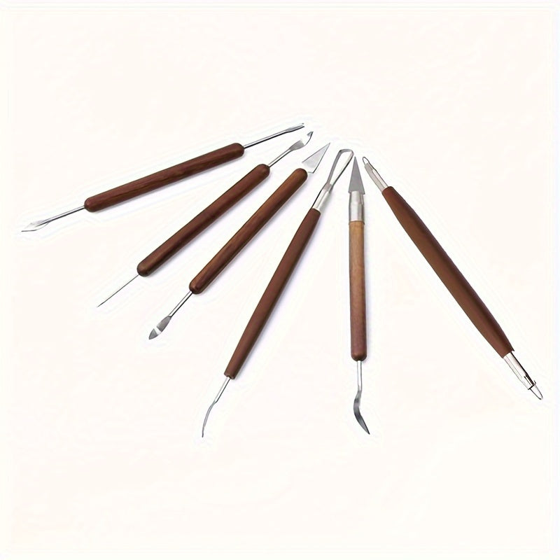 6pcs Cermaic Sculpting Tools Pottery Woodwork Sculpting Tool Kit