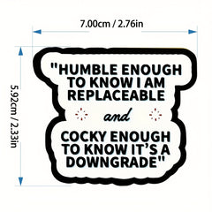Funny Workplace Stickers Replaceable & Cocky Waterproof Decals
