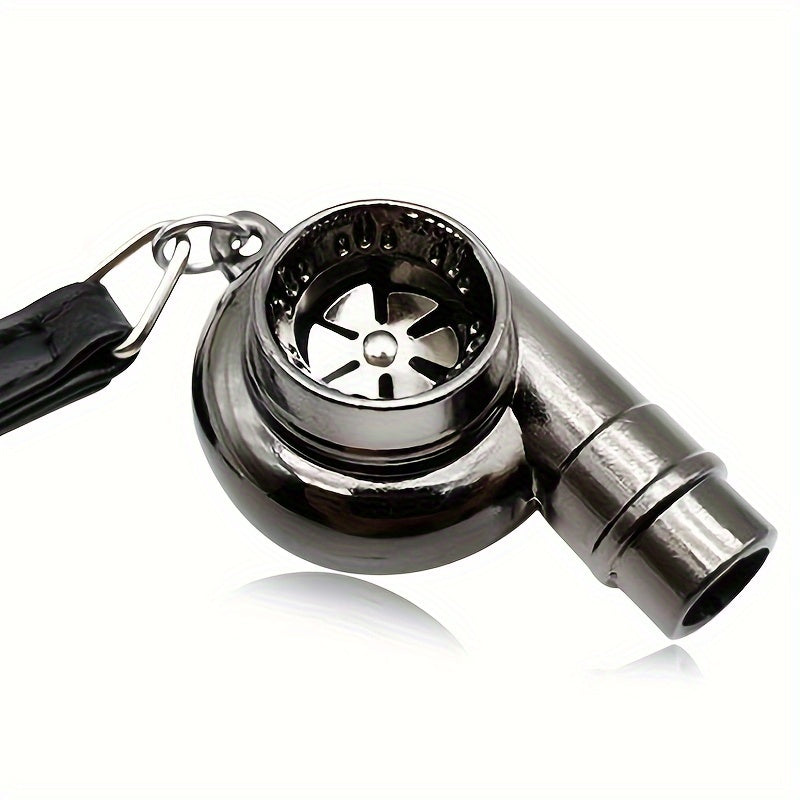 Metal Whistle Turbocharger Keychain Toy Pendant