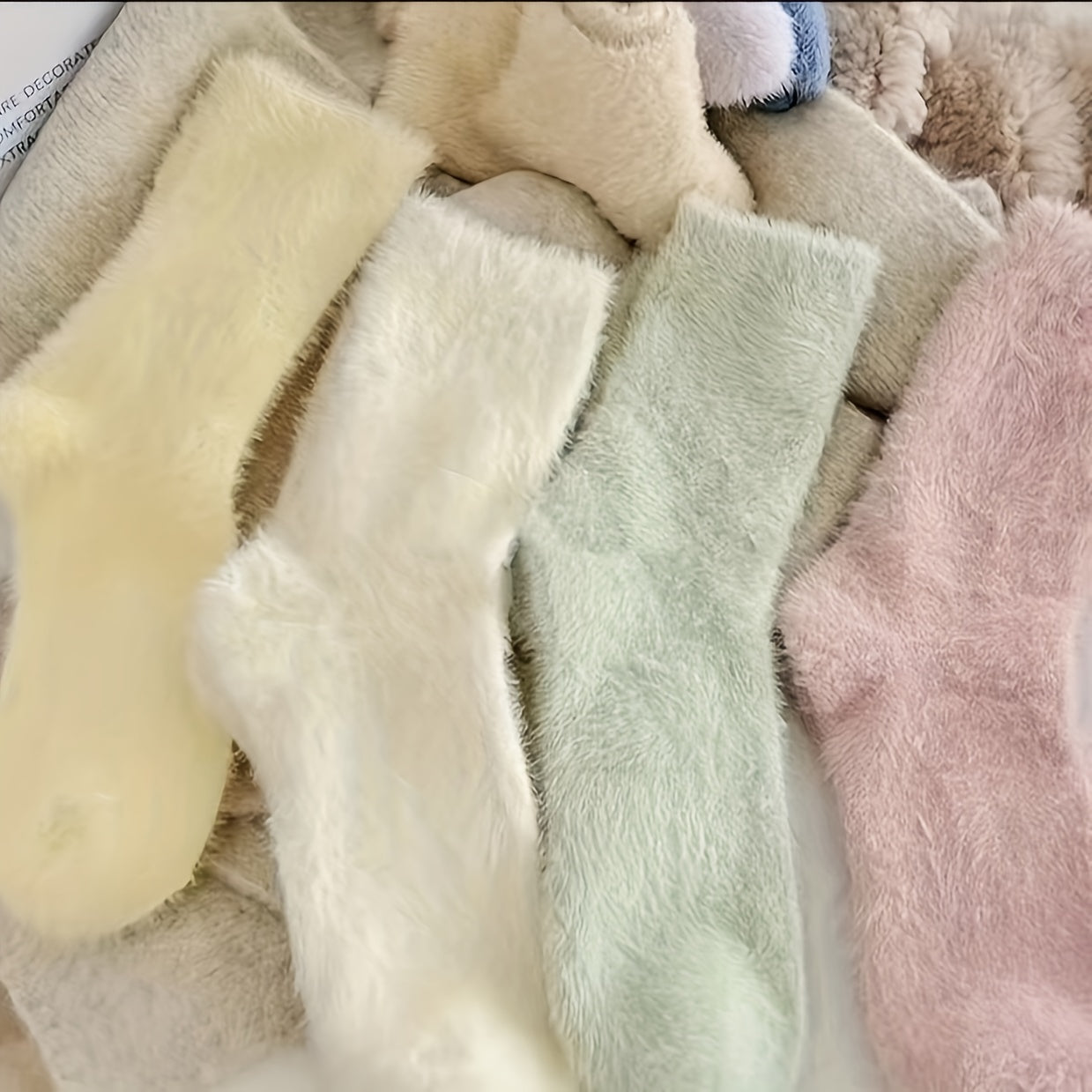 4 Pairs Cotton Warm Floor Socks for Men and Women