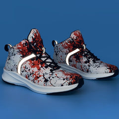 Men's Halloween Blood Print Reflective Running Shoes