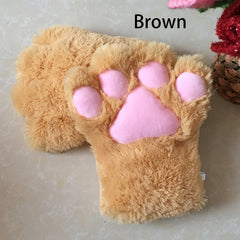 Girls Warm Cat Paw Gloves Mittens for Cosplay Performance Prop