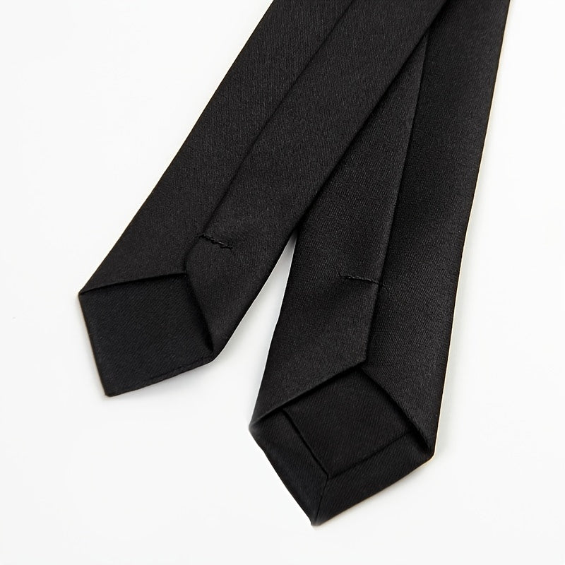 Skinny Solid Shirt Decoration Tie for Graduation, School Uniforms