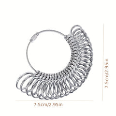 27pcs Stainless Steel Finger Sizer Measuring Ring Tool For Rings Size 1-13