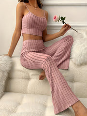 Ribbed Lounge Set Cami Top & Pants Women's Loungewear
