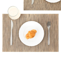 4pcs Bamboo Table Placemats Non Slip Heat Resistant Easy to Clean