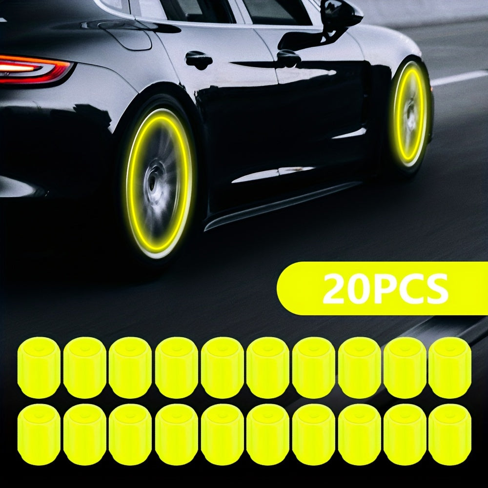 Mini Luminous Tire Valve Covers Night Wheel Decorative Auto Accessories