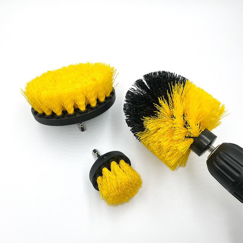 Car Grooming Drill Brush Wheel Cleaning Brush Car Cleaner Scrub 3pcs