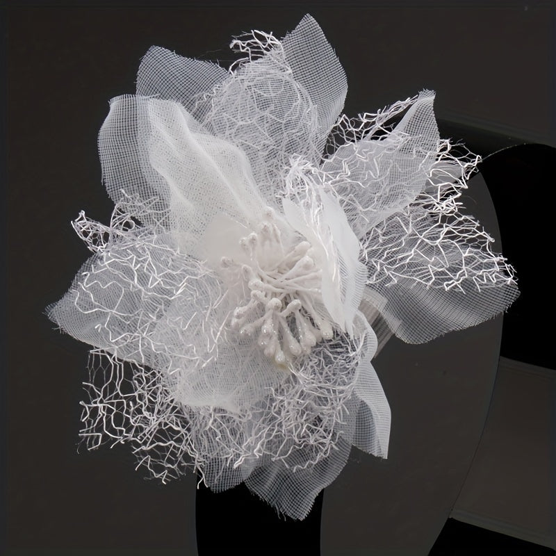 Fabric Flower Hair Clip Bridal Styling Hair Accessories Wedding Headdress Barret