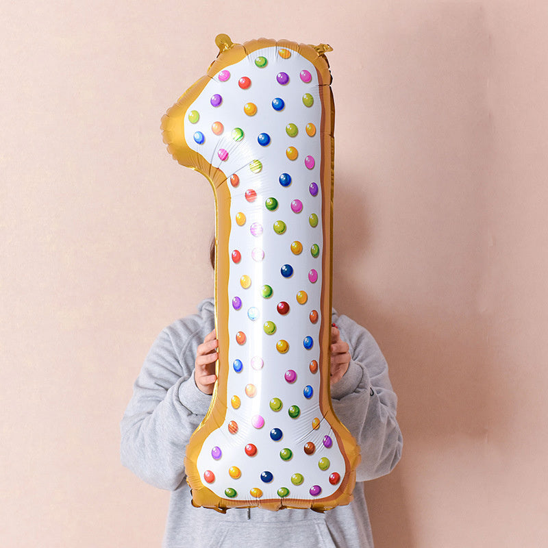 1pc Animal Number Aluminum Balloon Gift
