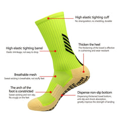Youth Soccer Socks - Non Slip with Thick Towel Bottom - Size 4-7