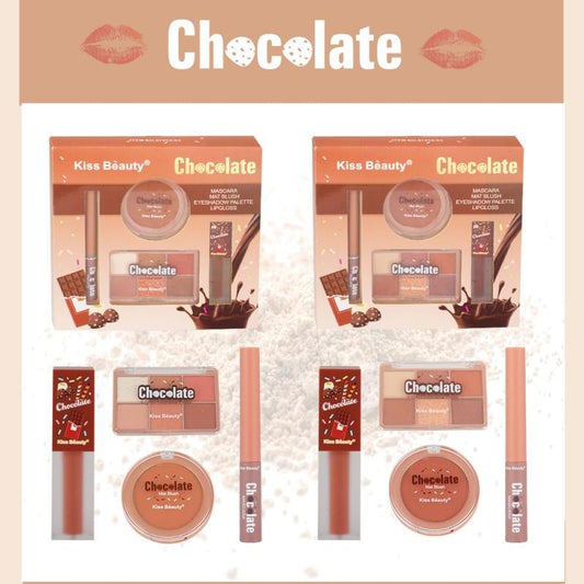 6-Piece Makeup Set with Eyeshadow, Blush, Lip Gloss, Mascara - Portable Kit