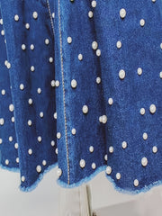 Women's Plus Pearl Button High Rise Flared Leg Jeans