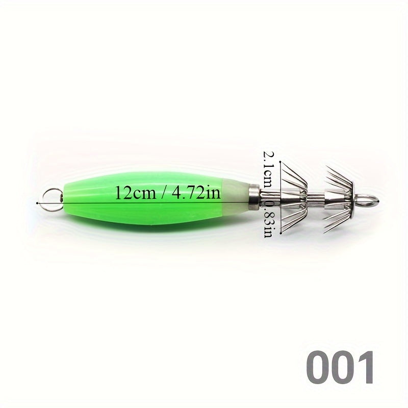 1pc Stainless Steel Luminous Squid Hook Night Light Octopus Hook Sea Fishing Acc