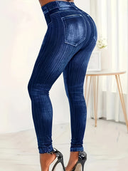 Denim Print High Stretch Leggings