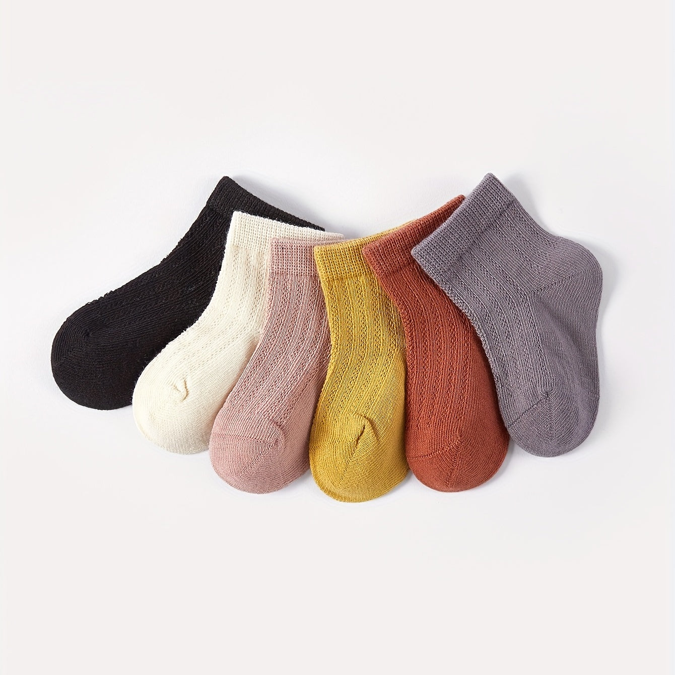 6 Pair Infant Short Socks Spring Summer Hollow Out Knee High Socks