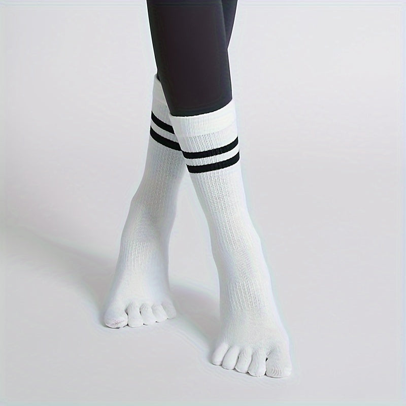 Toe Split Mid Tube Grip Socks Non slip for Yoga Pilates Ballet