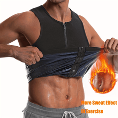 Men's Sauna Suit Waist Trainer Vest Sweat Workout Trimmer