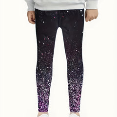 Gradient Polka Doe Print Leggings Sports Girls