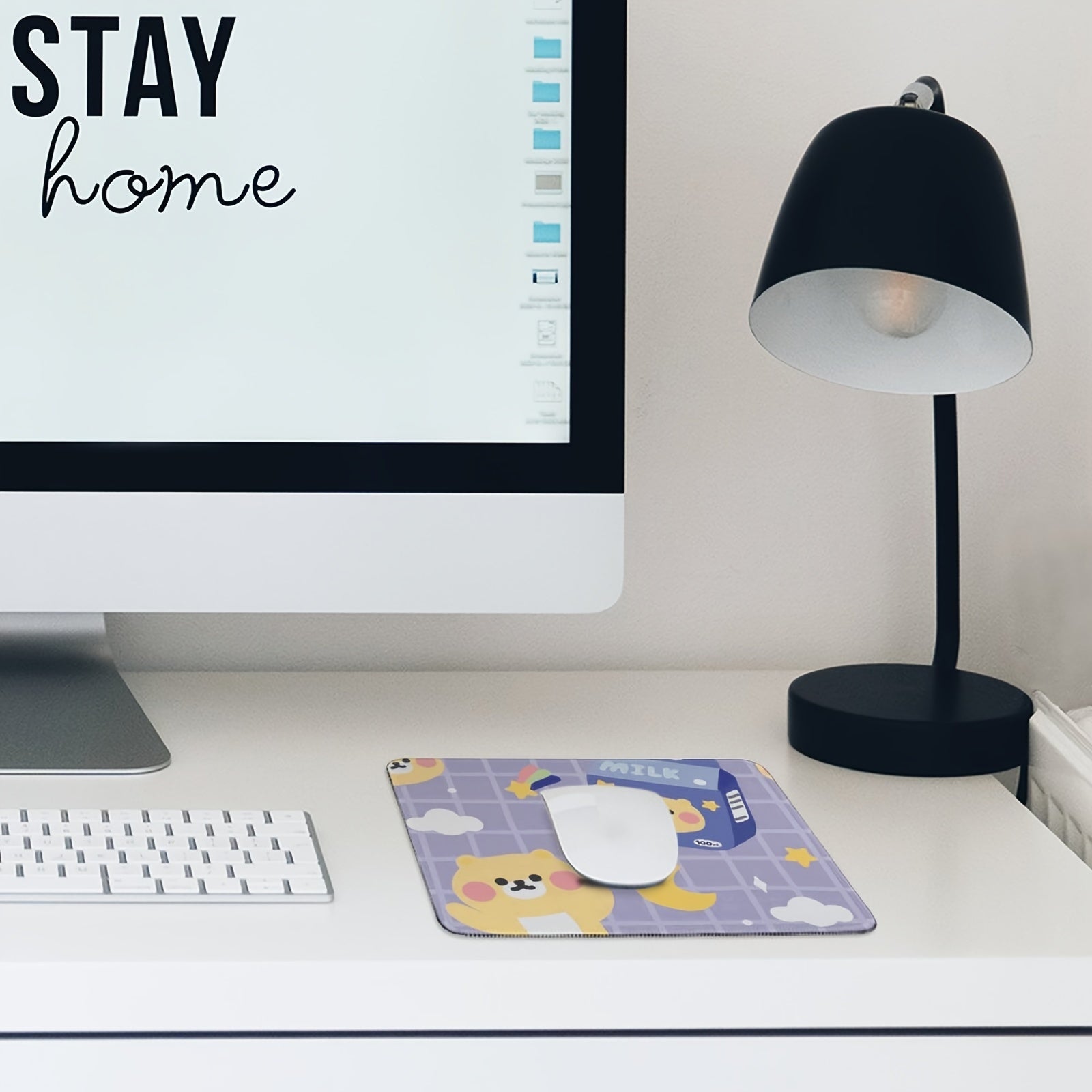 Bear Mouse Pad Square Waterproof Non Slip Rubber Base Mouse Pads