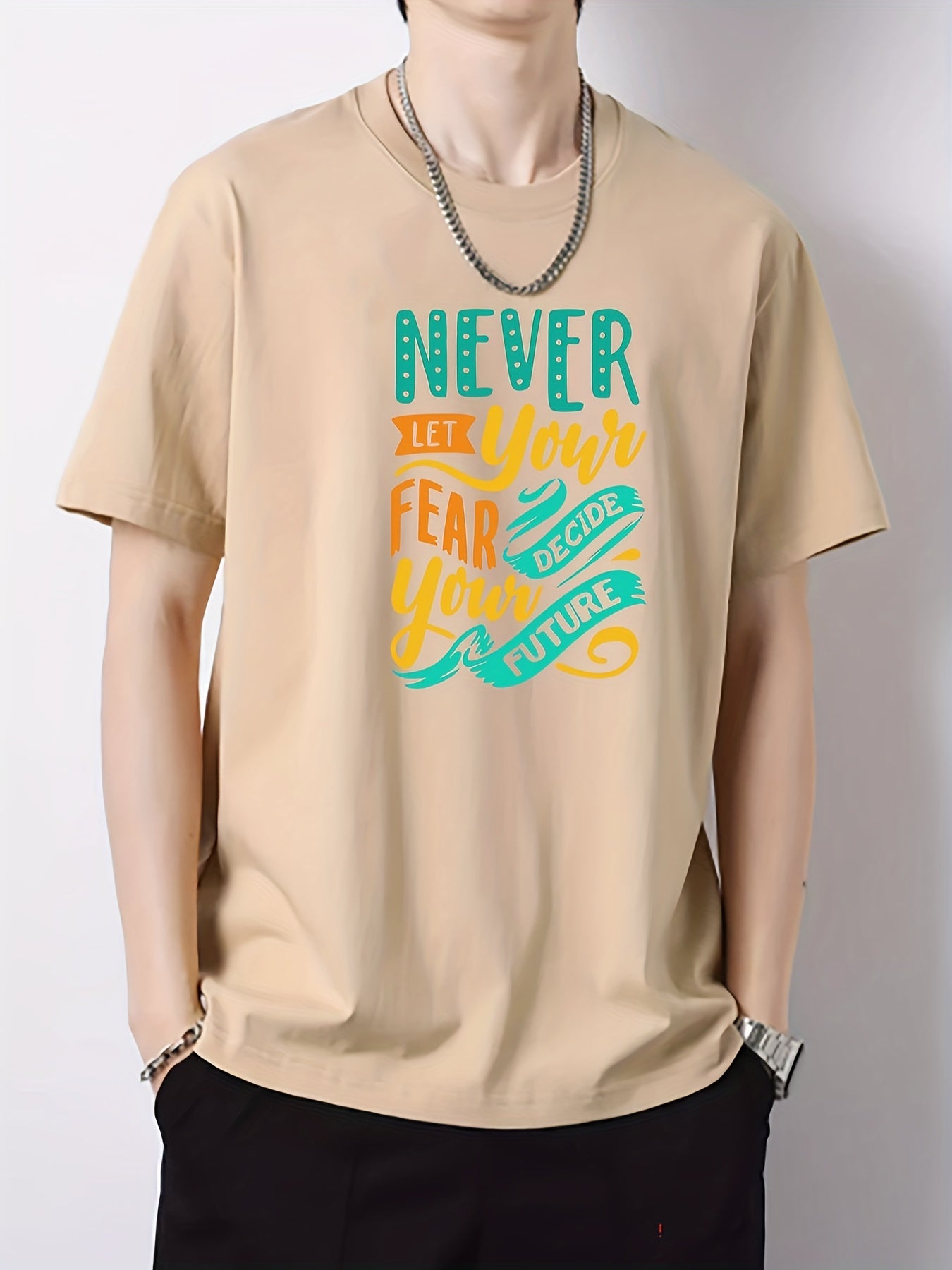 Men's Cotton Graphic Crew Neck Active T shirt