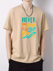 Men's Cotton Graphic Crew Neck Active T shirt