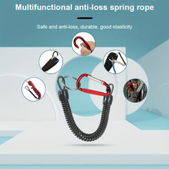 3pcs Anti-lost Retractable Keychain Spring Rope for Outdoor Camping Hiking