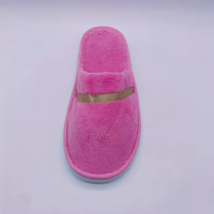 Men's Plush Disposable Spa Slippers Eco friendly Non Slip Home House Shoes