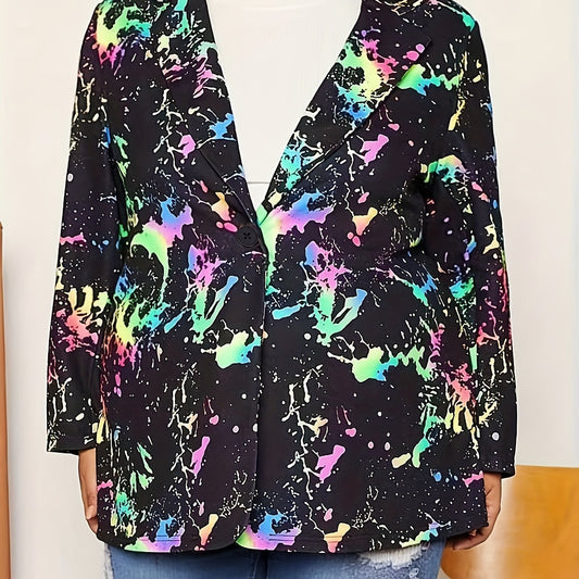 Splash Painting Print Blazer