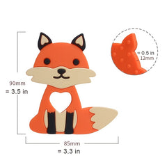Baby Silicone Teether Fox Chewing Toy Training Molar Stick