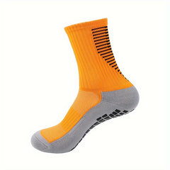 Men's Nylon Blend Breathable Fitness Football Leg Cover&Anti Slip Socks