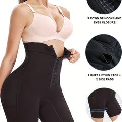 SCARBORO Padded Shaping Shorts Tummy Control Butt Lifting Hook & Loop Shorts