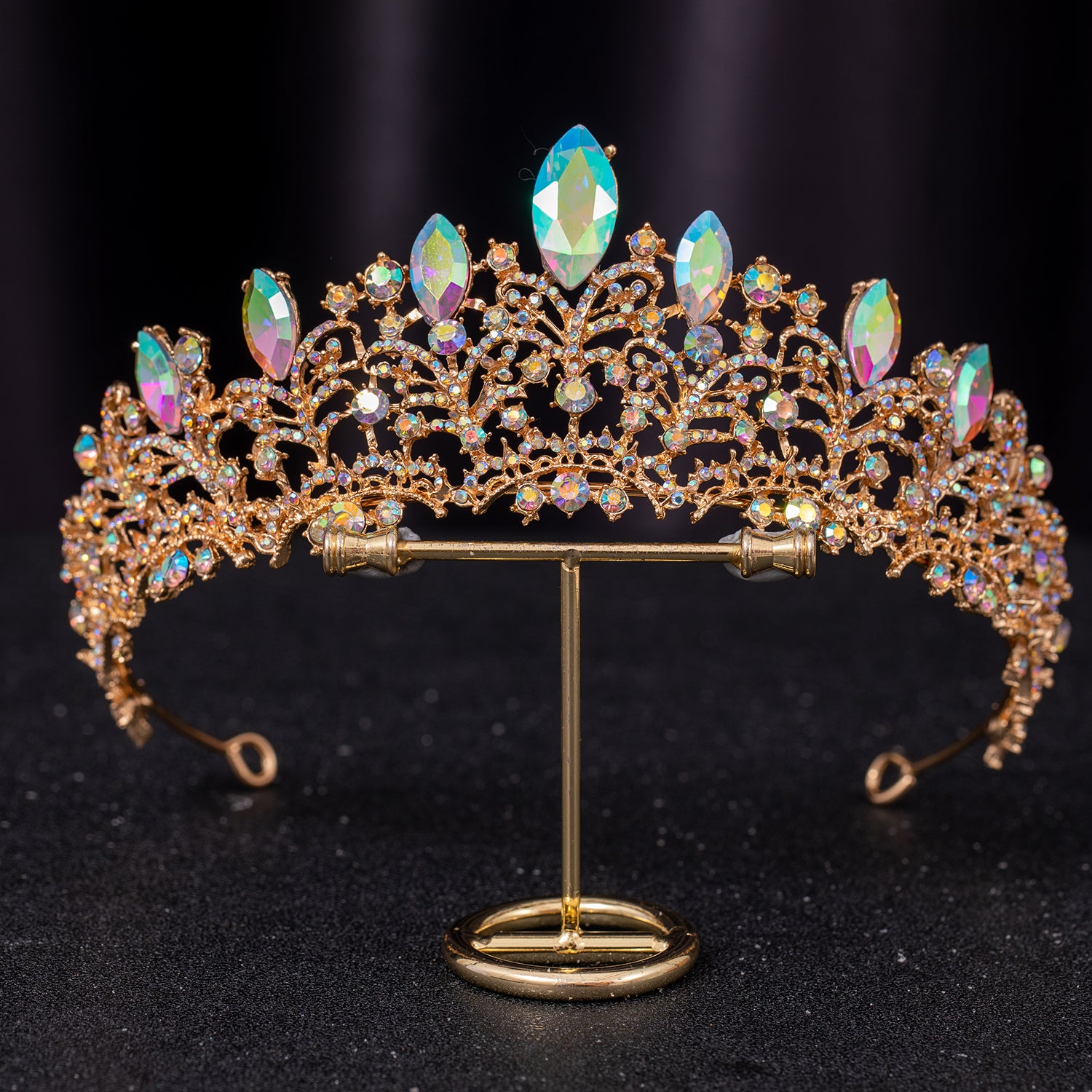 Baroque Rhinestone Crown Hairband Headband Princess Tiara