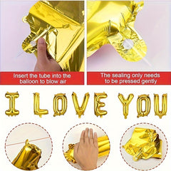 1058pcs Red Heart Balloons Heart Bear Balloons Balloons Set
