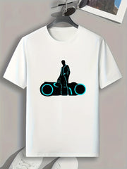 Racing Car Pattern Print Men's Sports T-shirt - Gift For Men