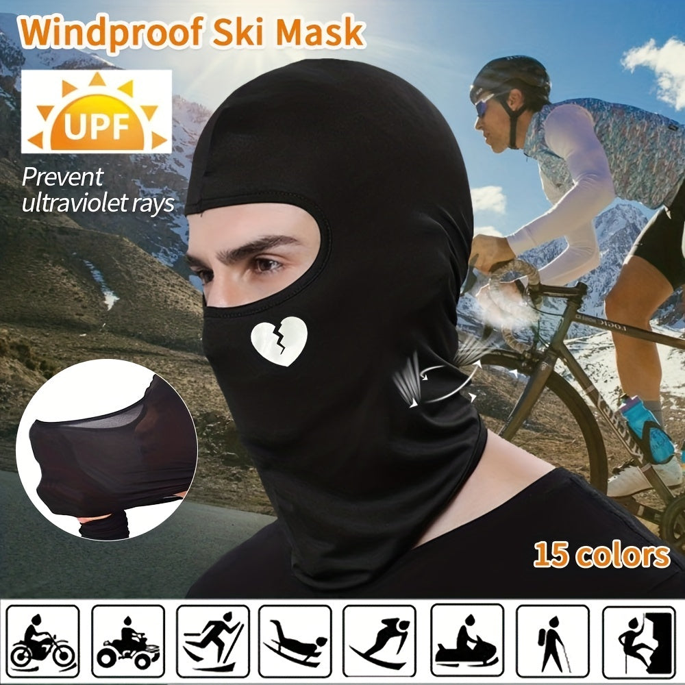 Love Print Outdoor Cycling Hat Sunscreen Windproof Balaclava