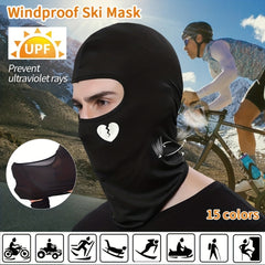 Love Print Outdoor Cycling Hat Sunscreen Windproof Balaclava