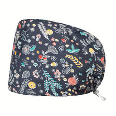 Printed Adjustable Work Cap Scrub Nurse Hat Men Women