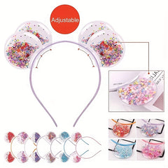 Quicksand Cat Ears Headband Set for Girls and Women
