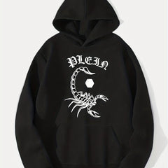 Scorpion Print Hoodie Men's Graphic Pullover Hooded Sweatshirt