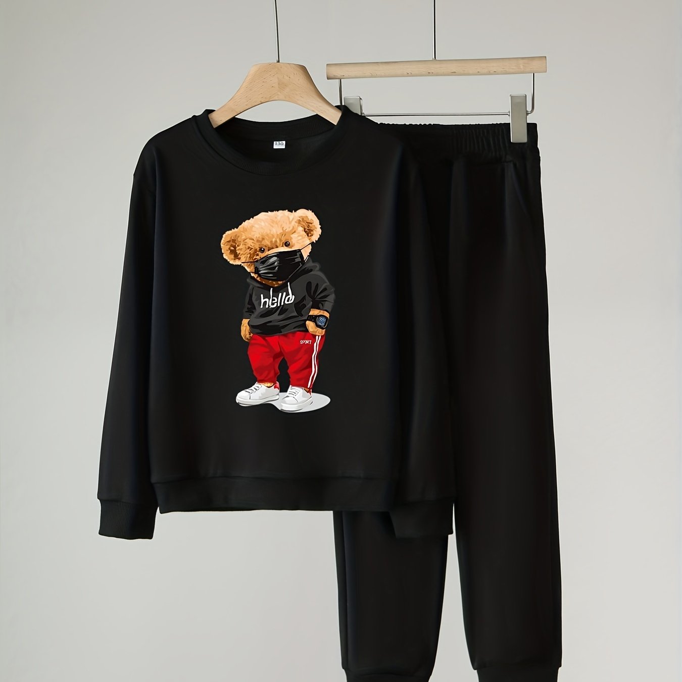 Toy Bear Hoodie & Sweatpants Set for Boys
