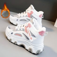 Women's Winter Plush High Sports Sneakers Waterproof